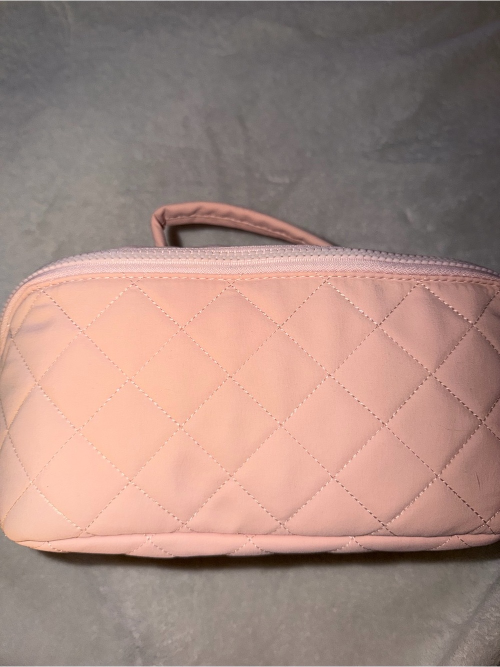 Quilted Pink accordion Cosmetic Bag